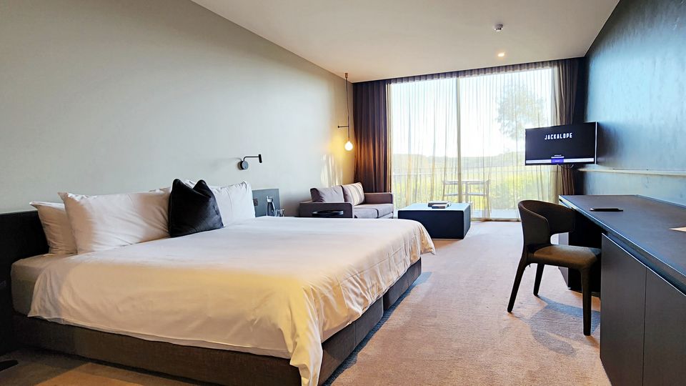 Vineyard rooms are among the four room types at Jackalope Mornington Peninsula.