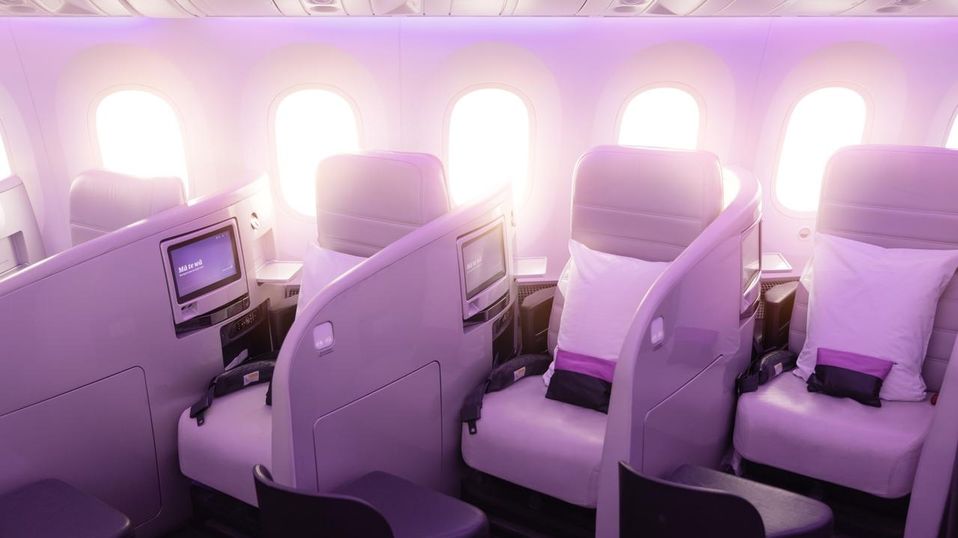 Air New Zealand's Boeing 787 Auckland-New York business class.