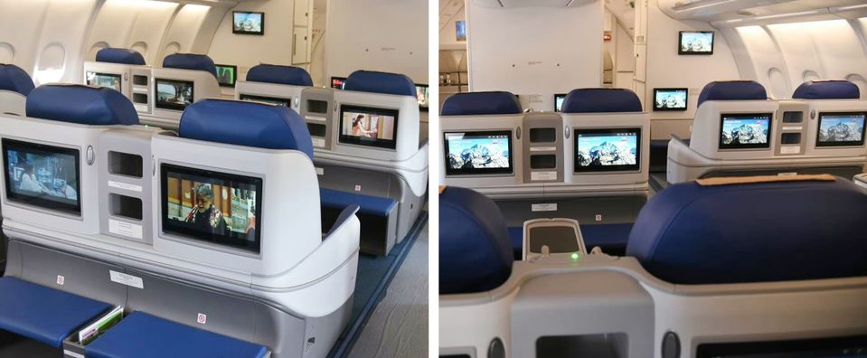 Nepal Airlines' A330 business class.