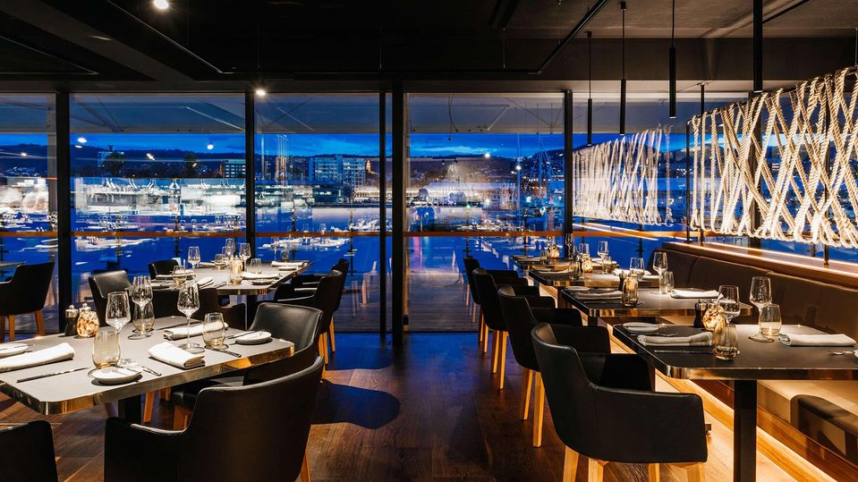 MACq 01's Old Wharf restaurant enjoys an enviable outlook across the waterfront.