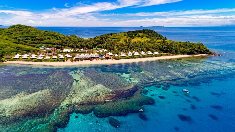 A drone's eye view of Sheraton Tokoriki.