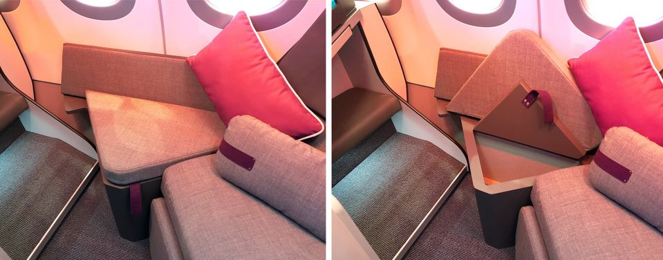 Airbus' A321LR business class 'Settee Corner' concept.