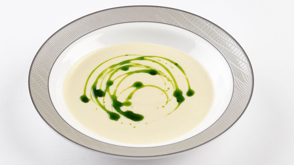 Cauliflower, lemon and fennel soup whets the appetite for what's to come.. Steven Woodburn