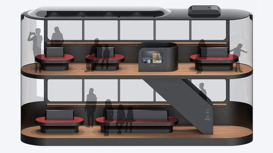 The futuristic 'Island' concept for Hong Kong's trams.