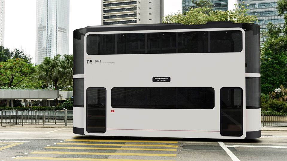 The futuristic 'Island' concept for Hong Kong's trams.