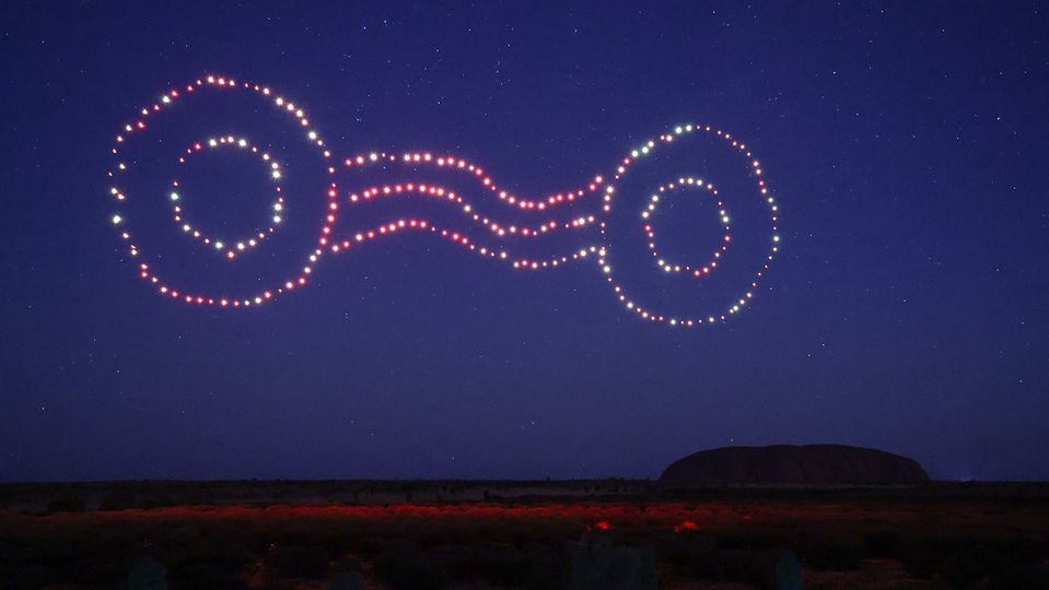 The drones are soon joined by a backdrop of a billion stars.. Voyages Indigenous Tourism Australia