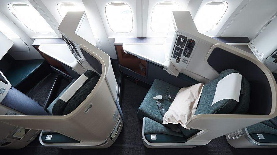 Cathay Pacific's A330 and 777 business class.