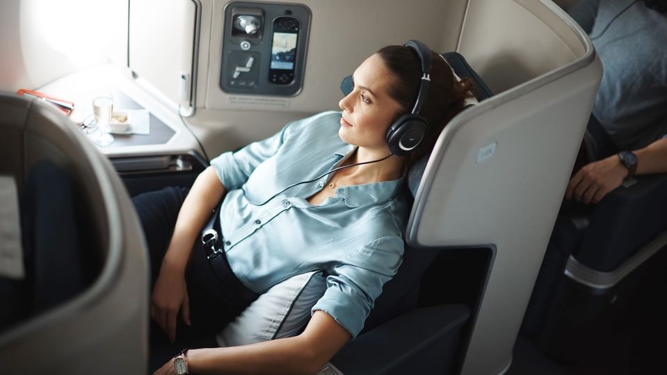 Cathay Pacific A350 business class.