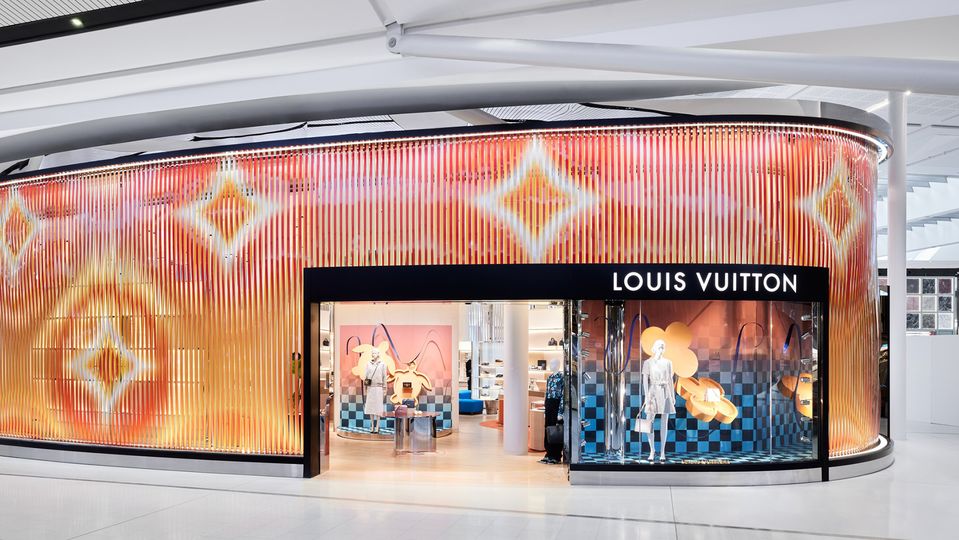 The striking Louis Vuitton store in Sydney Airport's SYD X retail precinct.