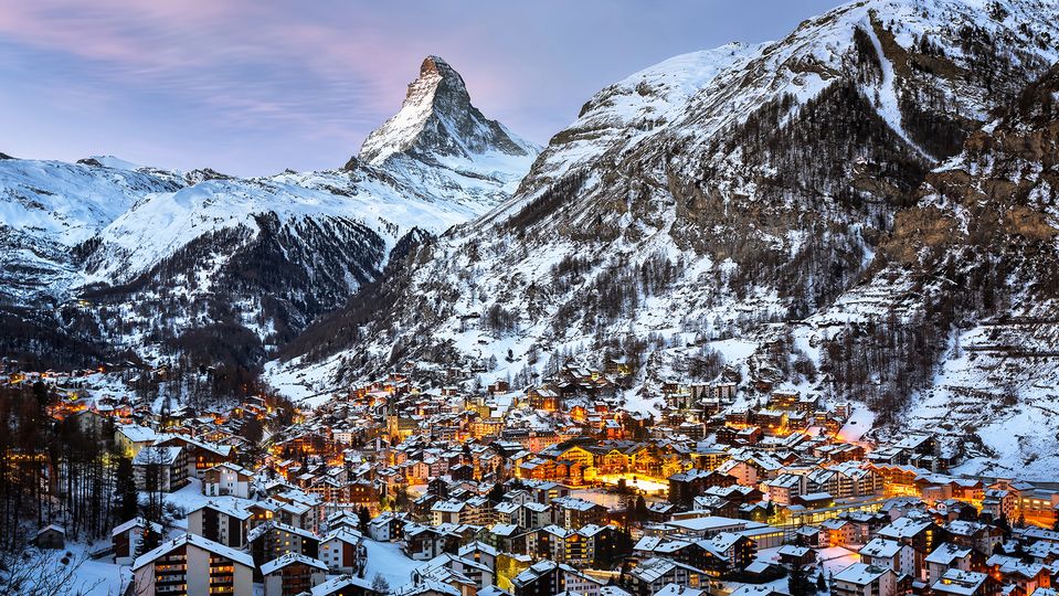 The ski mecca of Zermatt, Switzerland.