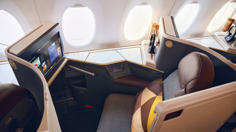 Etihad's A350s top out with these business class suites.