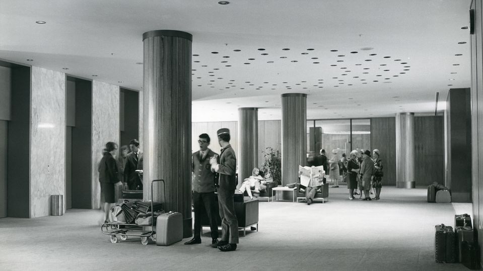 The original lobby inside Wentworth Hotel.