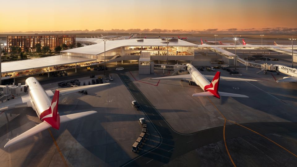 The new Qantas and Jetstar terminal at Perth's Airport Central precinct will open by 2031.