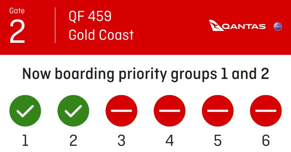 Qantas says boarding groups will be strictly enforced.
