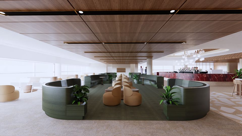 The all-new Qantas Adelaide Business Lounge.