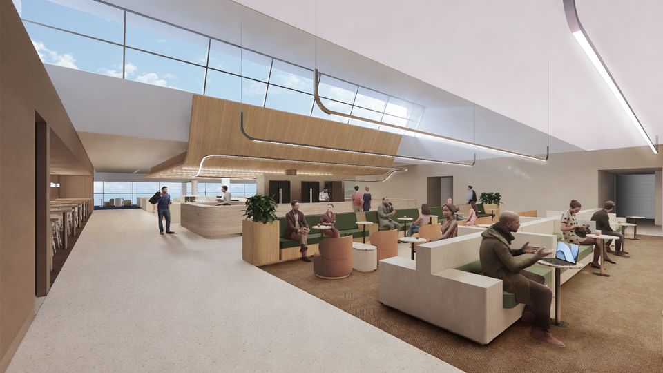 Lighter and brighter: a total transformation for Adelaide's Qantas Club.