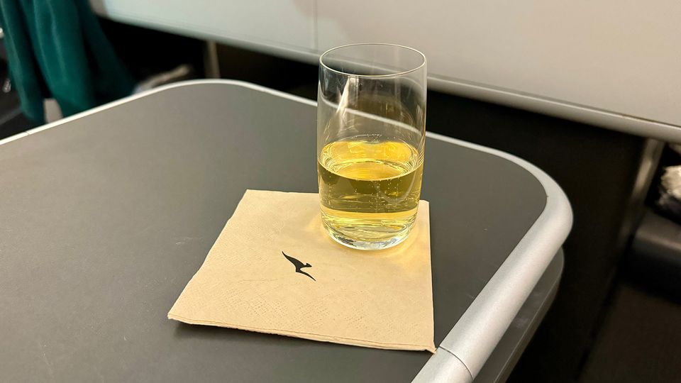 The experience started with a glass of champagne before the flight.