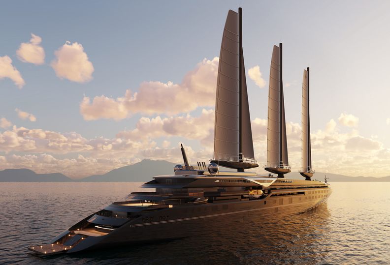 Orient Express Silenseas will chart the globe using a hybrid LNG and rigid sail propulsion.