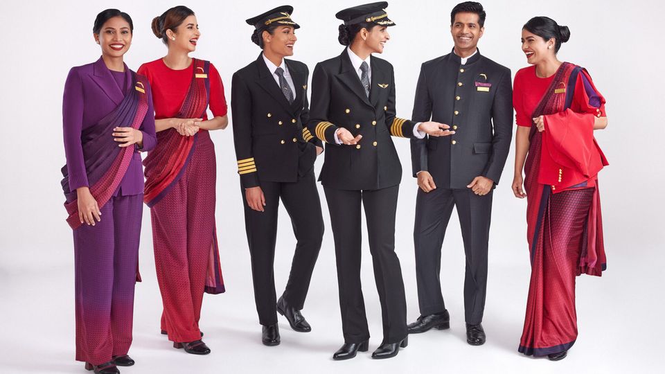 Air India recently introduced new uniforms as part of its rebrand.