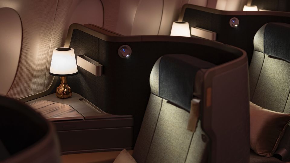 China Airlines' A350 business class.