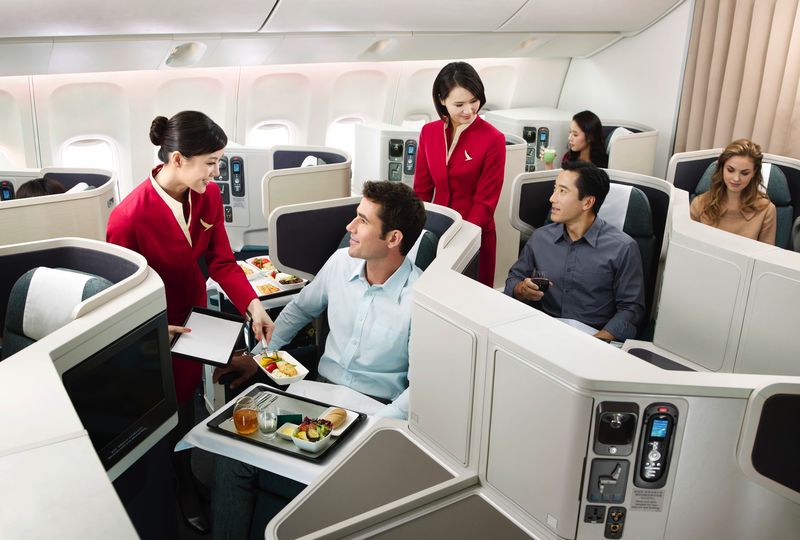 Cathay Pacific's comfortable A330 business class.