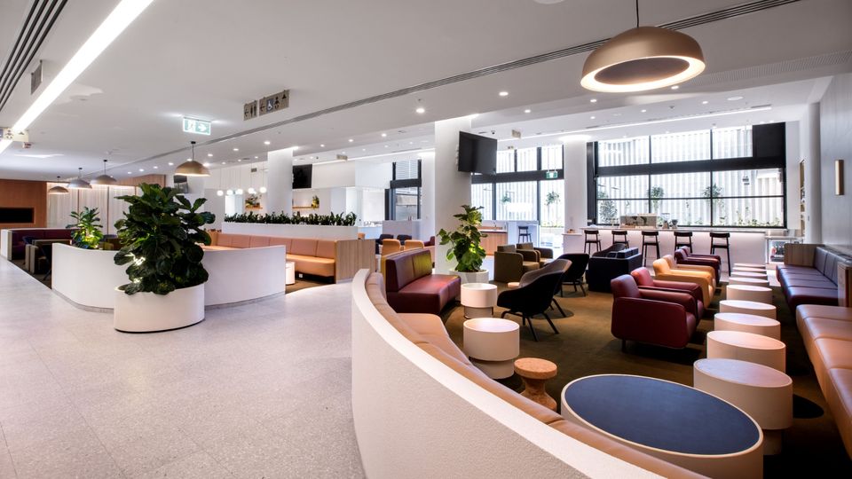 Qantas' Perth International Transit Lounge.