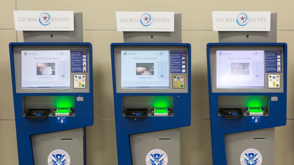 United States Global Entry airport kiosks.. U.S. Customs and Border Protection