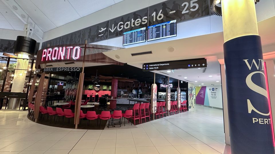 Finding your way to the International wing of Perth's Qantas T3 terminal.