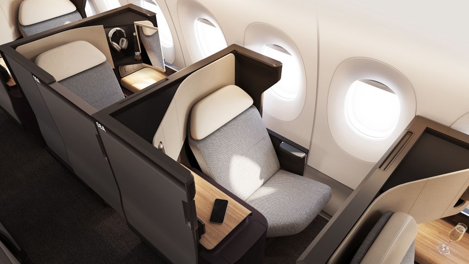 Qantas' next-gen business class will be standard across all A350s.