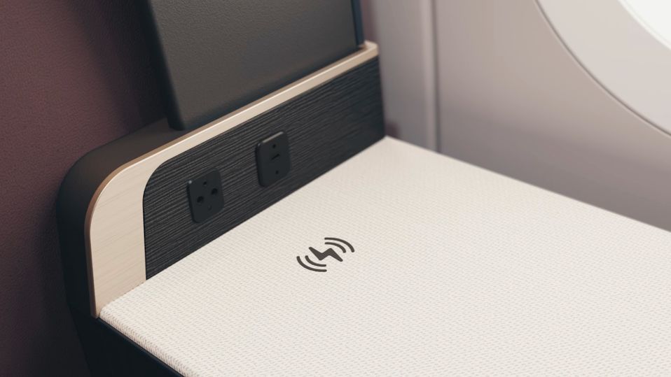 Qatar Airways' new QSuite Next Gen now boasts fast USB-C and wireless charging.