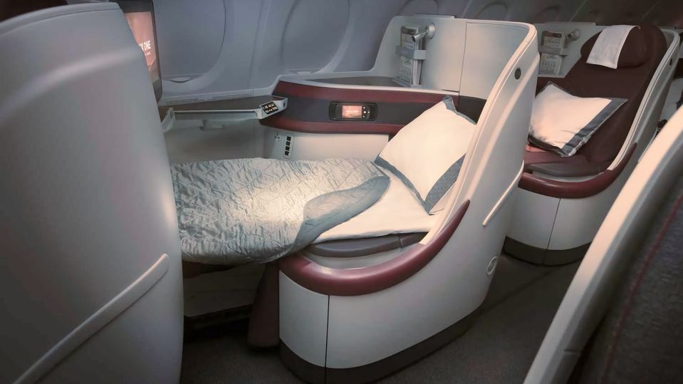 While not a modern suite design, Qatar's A380 business class remains a solid product.