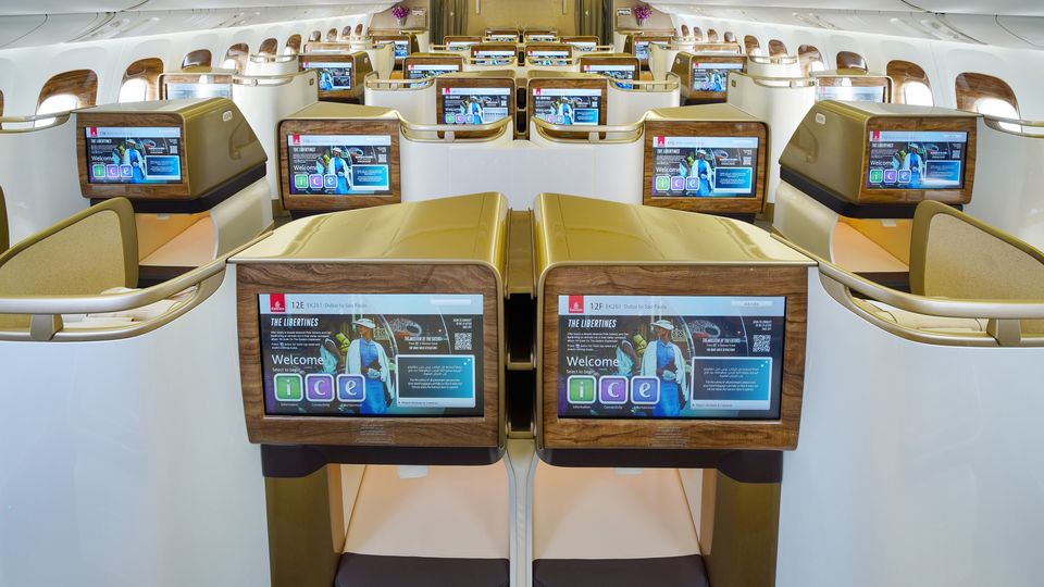 Emirates' "next generation" 777 business class.