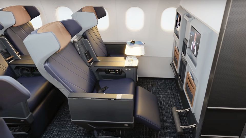 American Airlines A321XLR premium economy aircraft.