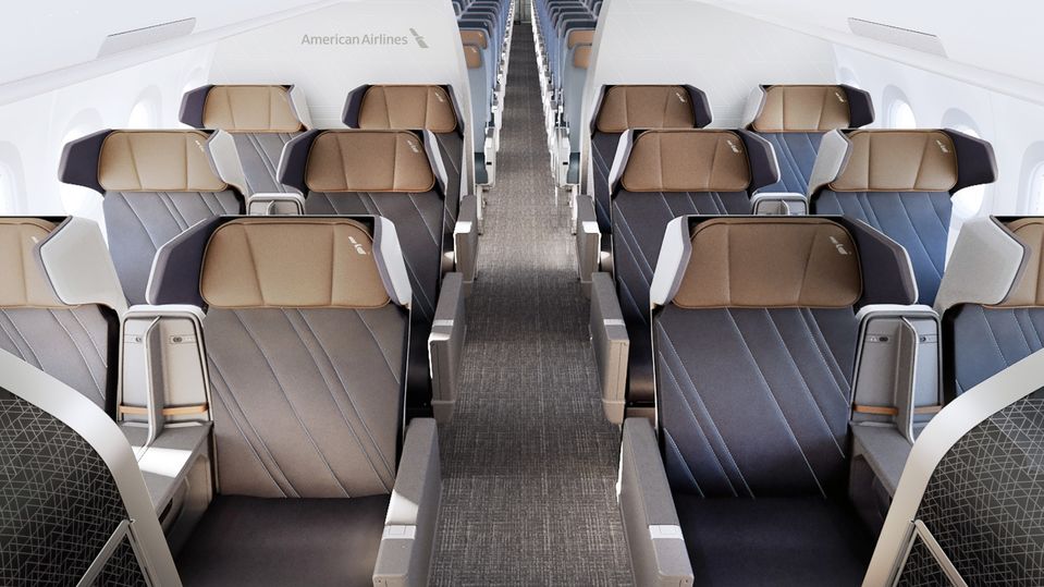 American Airlines A321XLR premium economy aircraft.