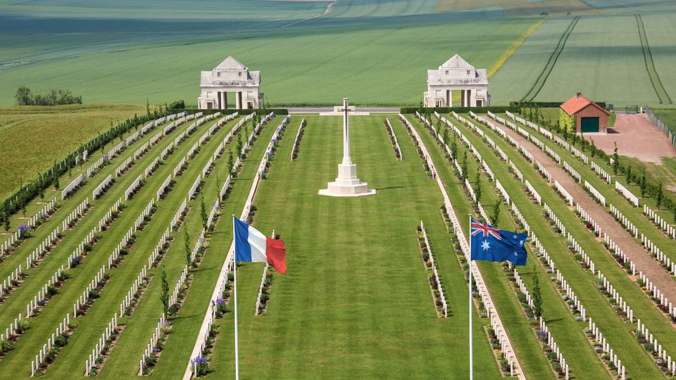 Visit the Australian war memorial at the Somme Battlefields.