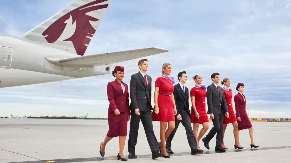 Putting their best foot forward: Qatar Airways and Virgin Australia.