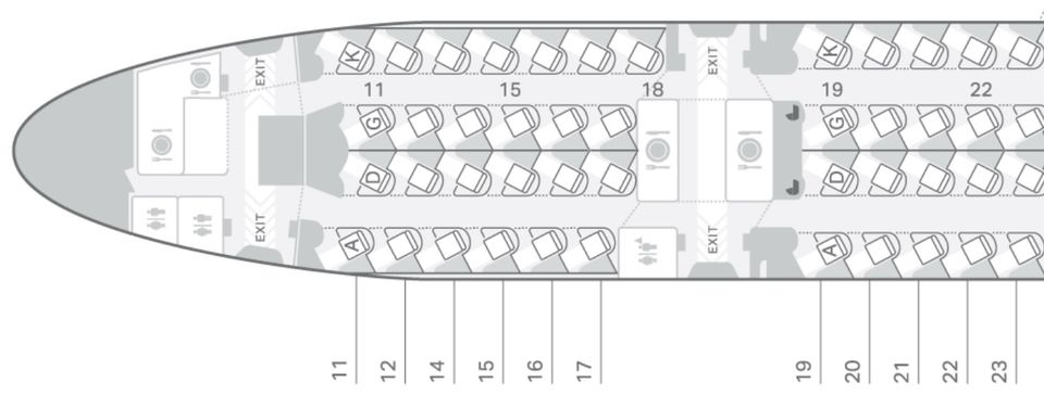 Cathay Pacific's new Boeing 777 business class seatmap.