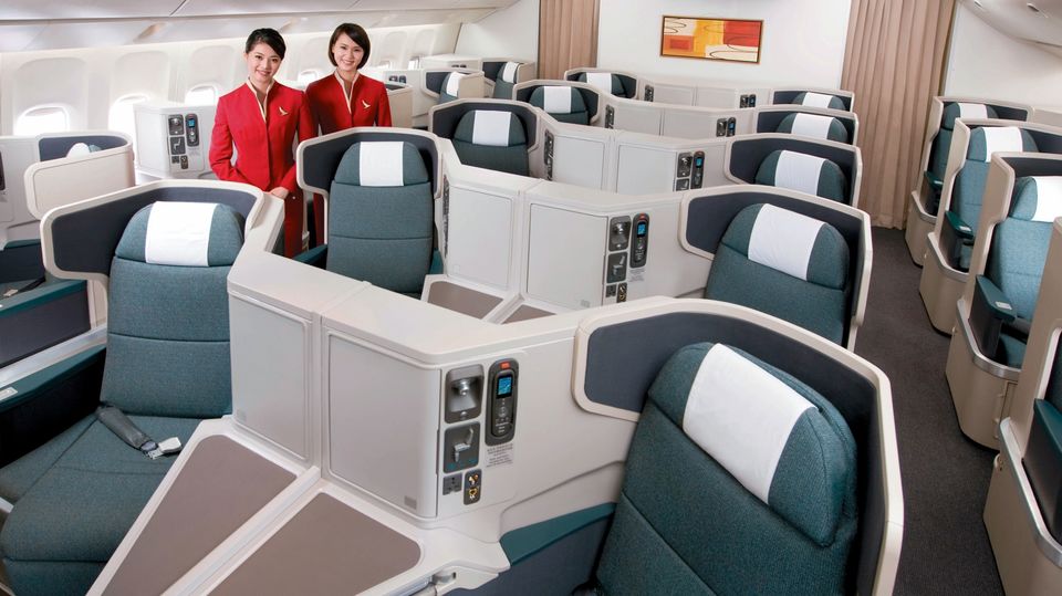 Cathay Pacific's current 777 business class.