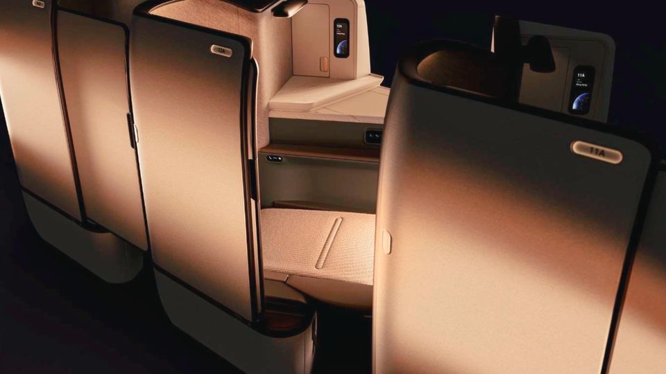 Cathay Pacific's new Aria Suites 777 business class.