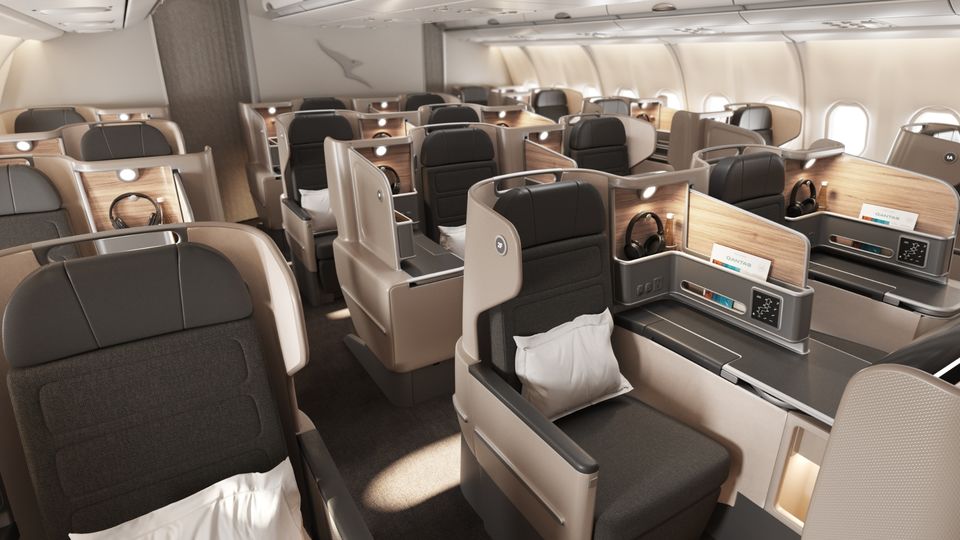 Qantas' classic A330 Business Suites.