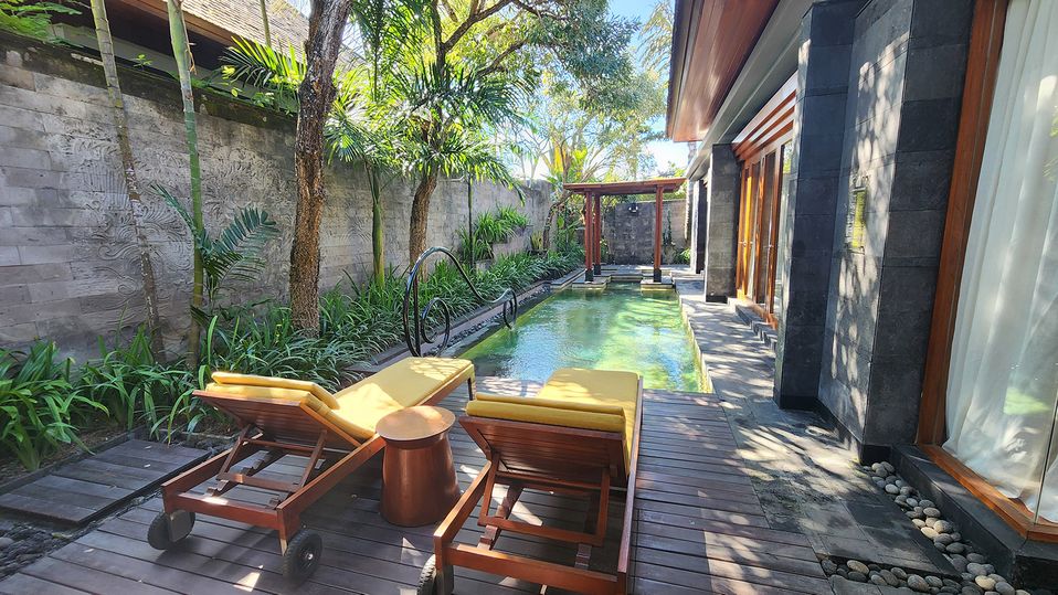 The private pool in our villa.