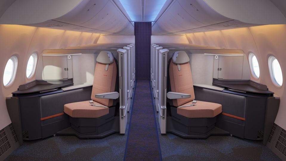 Flydubai's Safran Vue business class.