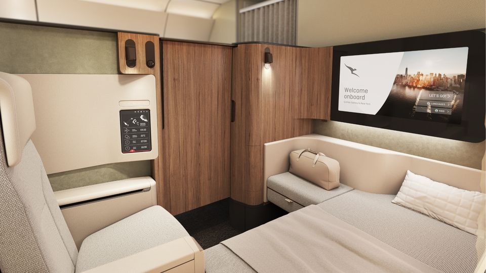 Qantas' A350 first class.