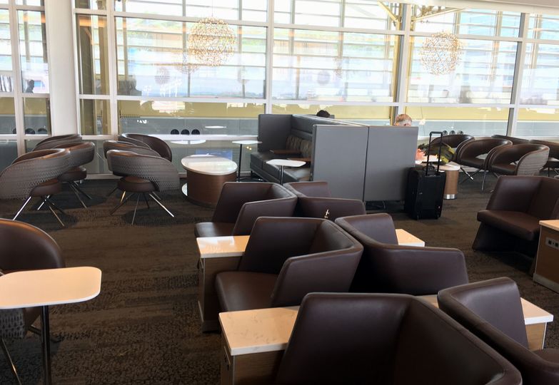 Seating at Delta's DCA Airport Sky Club