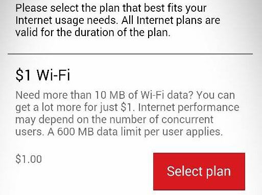 $1 to stay connected in the air? Yes please!