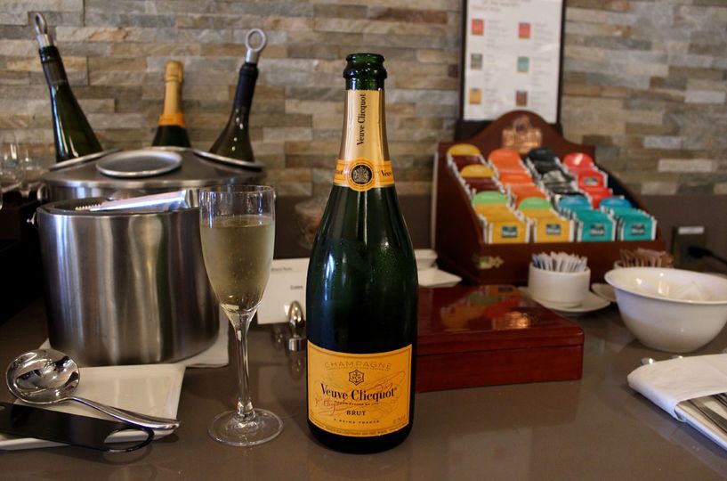 When visiting Emirates' LAX lounge, expect the Champagne to be flowing regardless of the airline you're flying...