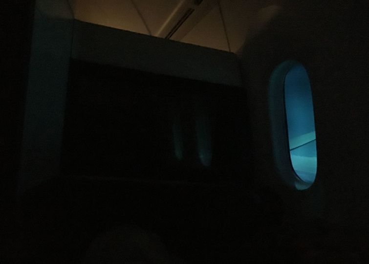 (Even with the window 'open', the suite can still remain dark enough to sleep.)