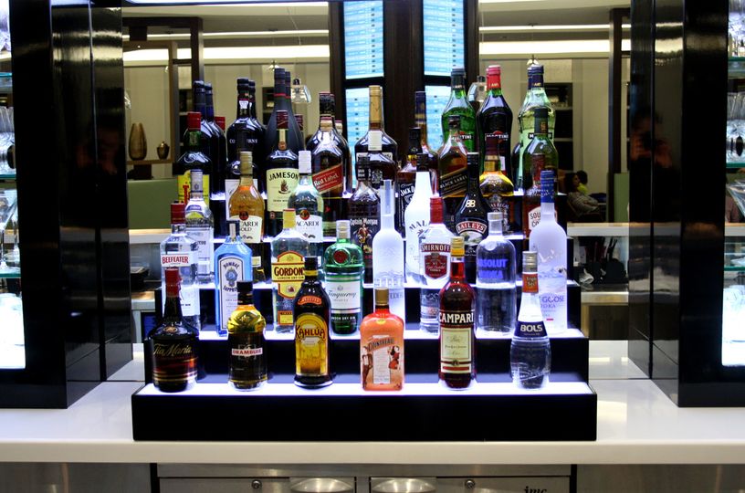 Etihad's impressive collection of spirits in the Abu Dhabi Premium Lounge