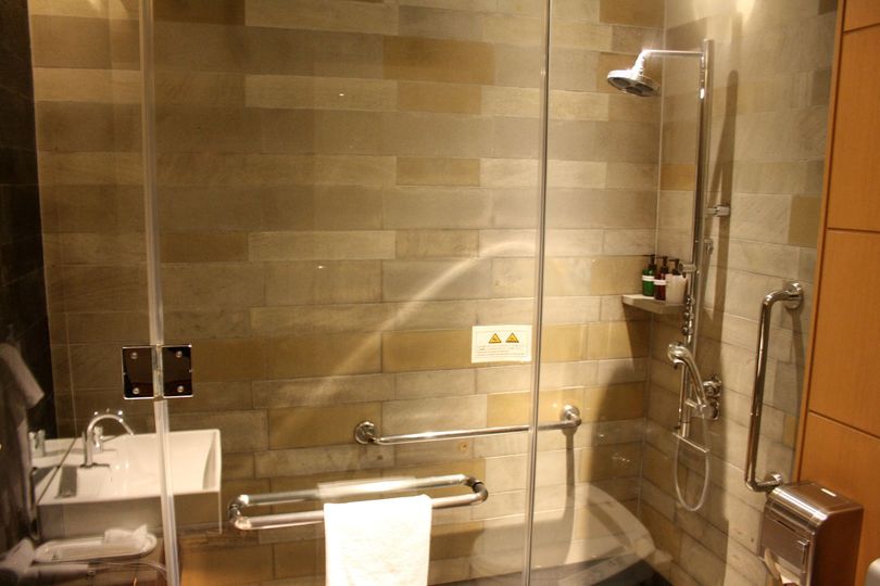 We're told the Sakura Lounge shower suites are the same as in the First Lounge