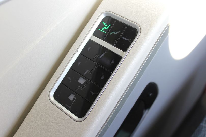 Korean Air Airbus A330-300 business class seat control panel